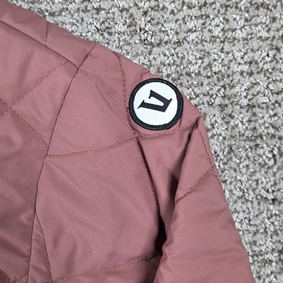 Vuori Womens Small Echo Insulated Quilted Jacket Bomber Pink Full Zip - Picture 2 of 6